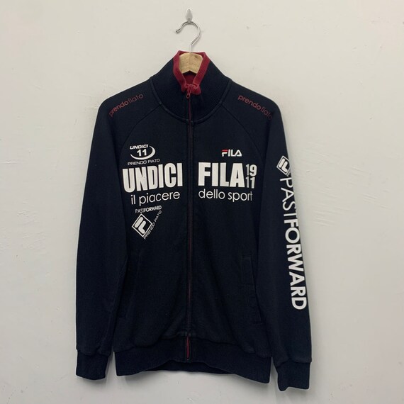 Black fila tracksuit discount