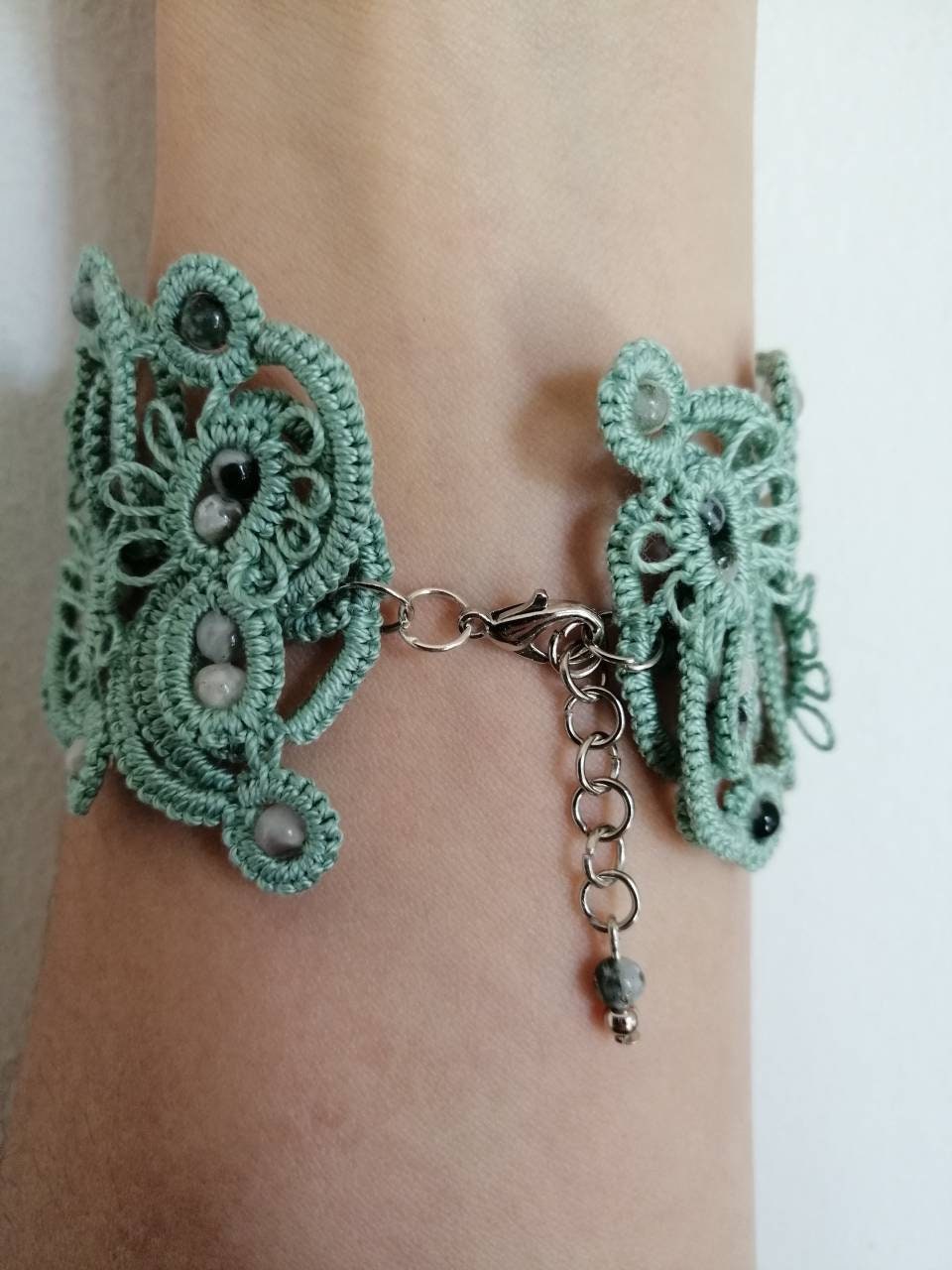 Bracciale Donna In Perle Di Agata Colorata E Argento 925 - Fatto A Mano, Lunghezza Regolabile 16-19 Cm, Stile Estivo