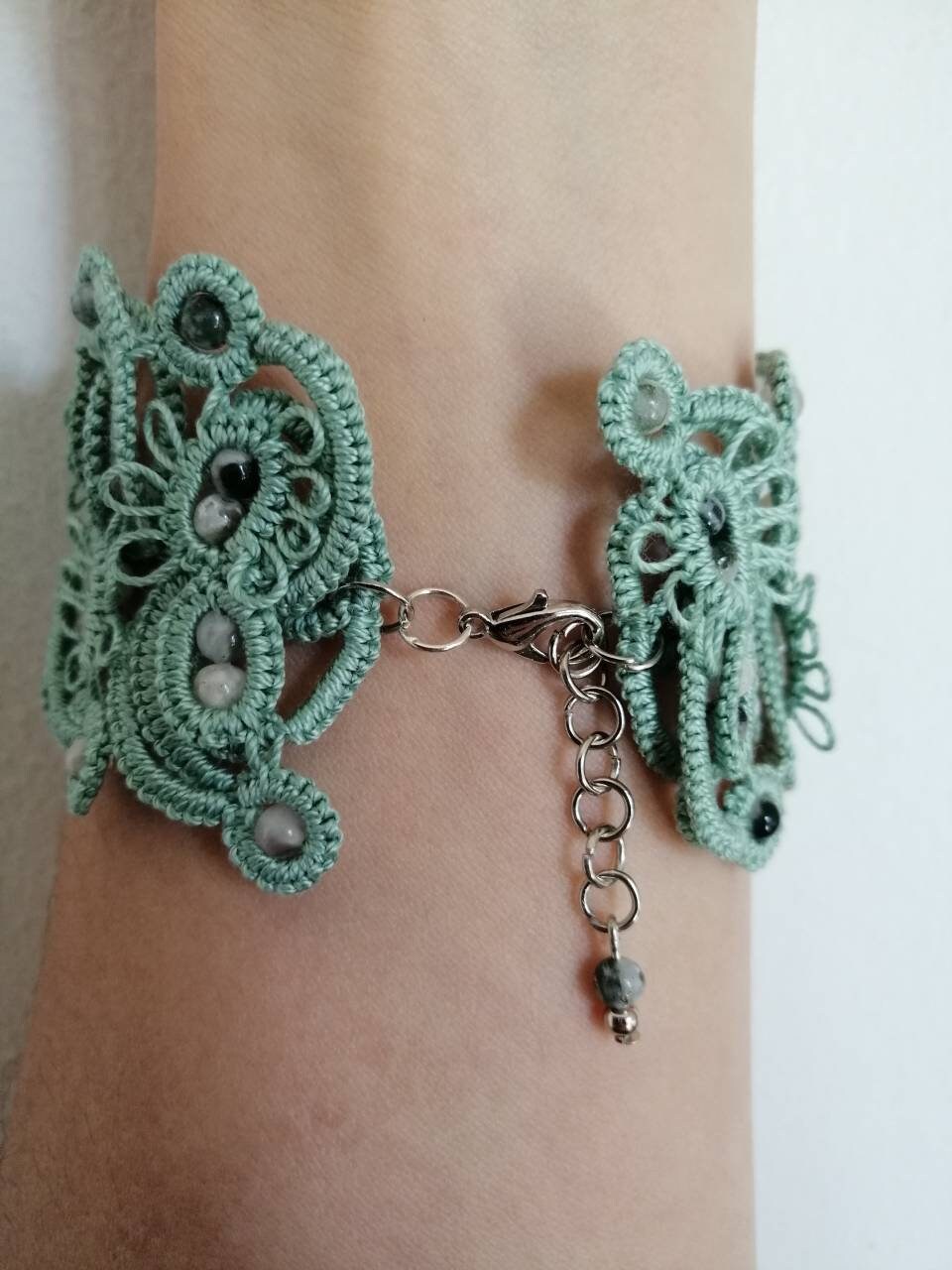 Bracciale Donna In Perle Di Agata Colorata E Argento 925 - Fatto A Mano, Lunghezza Regolabile 16-19 Cm, Stile Estivo