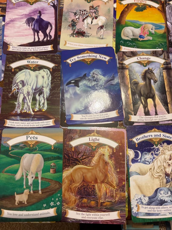 趣味・スポーツ・実用 Magical Unicorns Oracle Cards Magical Unicorns Oracle Cards by Doreen Virtue - Etsy