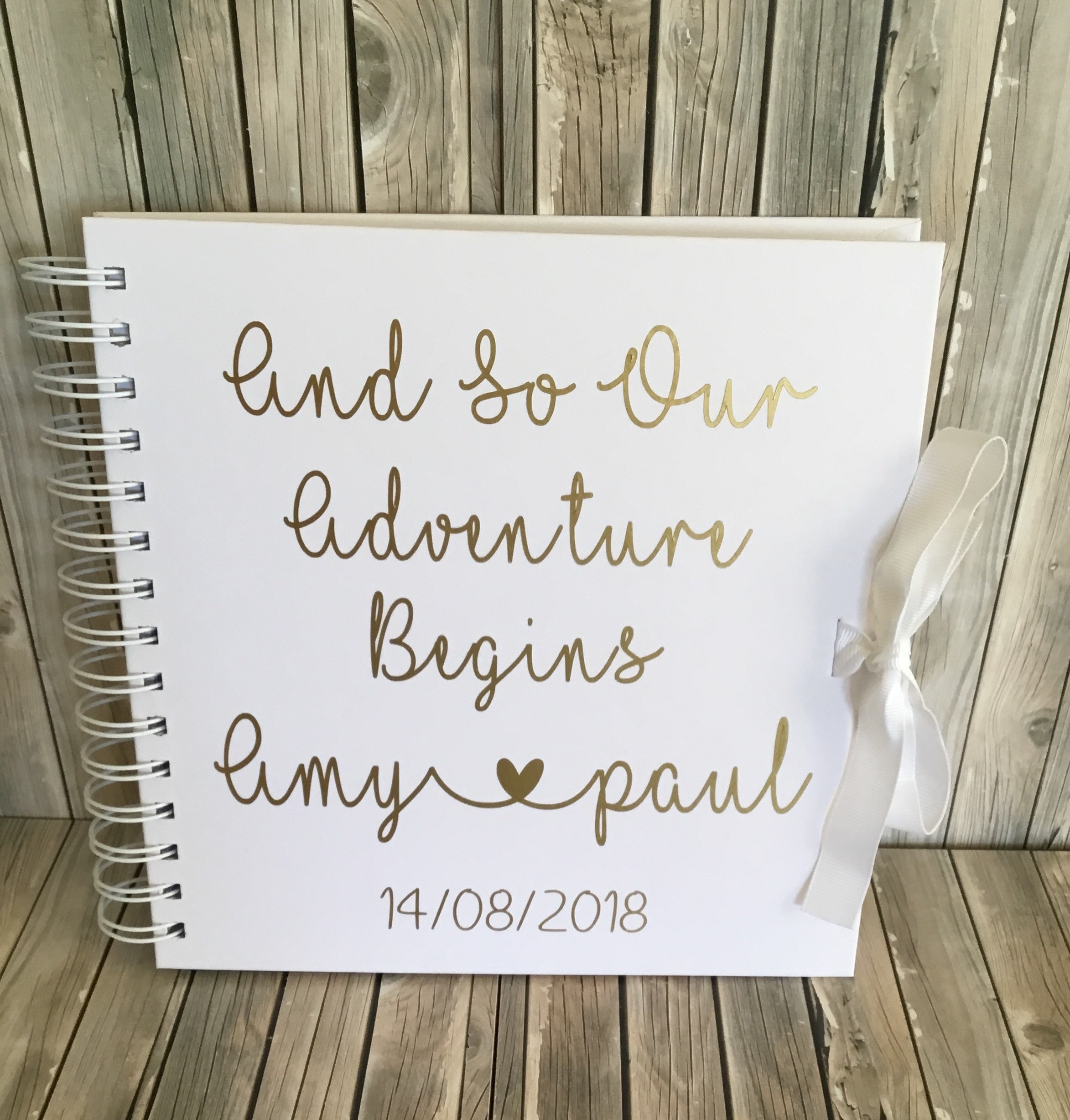 Personalised wedding guest book. Personalised gift. Wedding Etsy