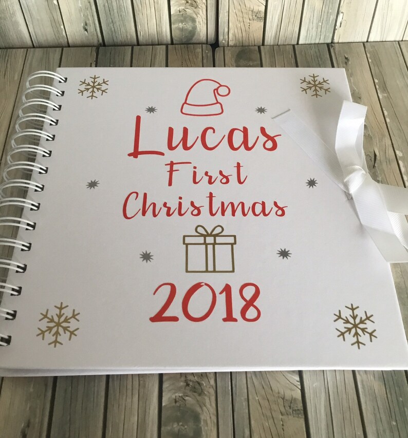 Personalised Babys First Christmas Photo Album/scrapbook Etsy