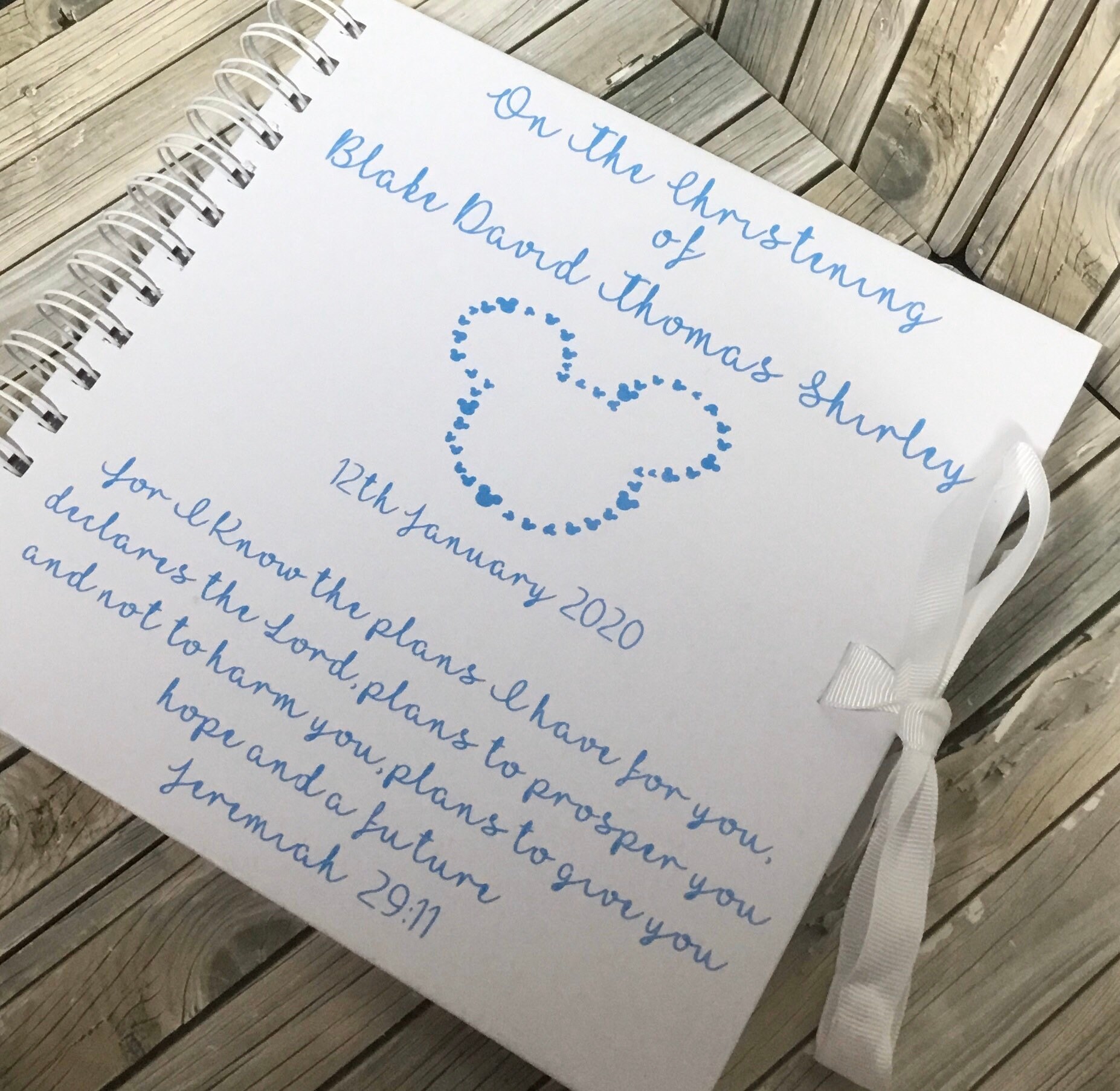 Personalised christening book. Personalised scrapbook. Gift Etsy.de