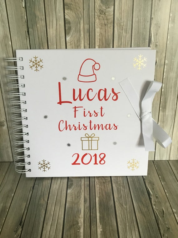 Personalised Baby's First Christmas Memory Book, Personalised First  Christmas Gift, Christmas Memory Book, Envelope Book 