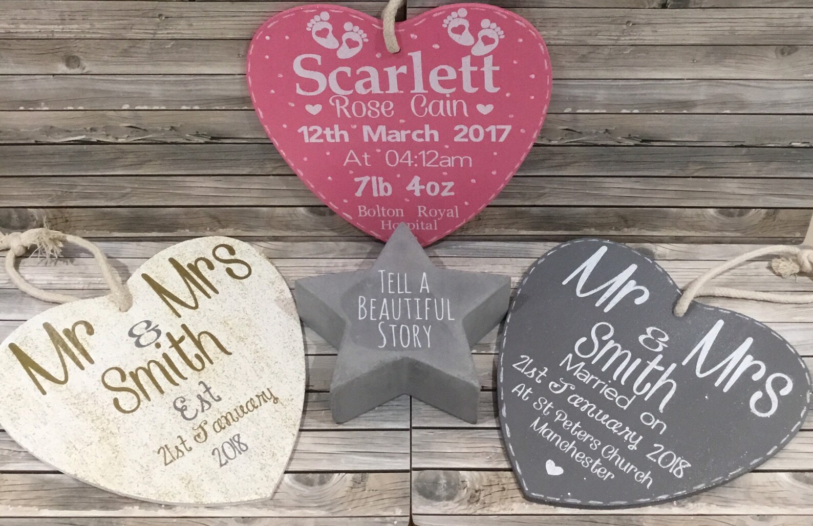 Personalised Wooden Heart Shaped Plaque. Weddings Etsy