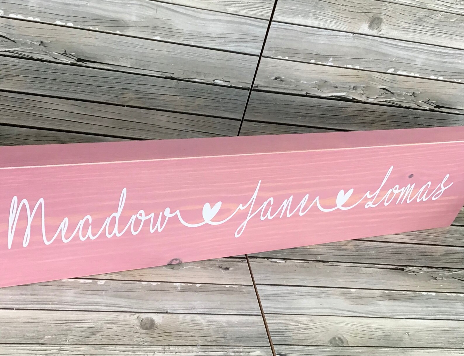 Wooden personalised baby name plaque. Beautiful nursery decor Etsy