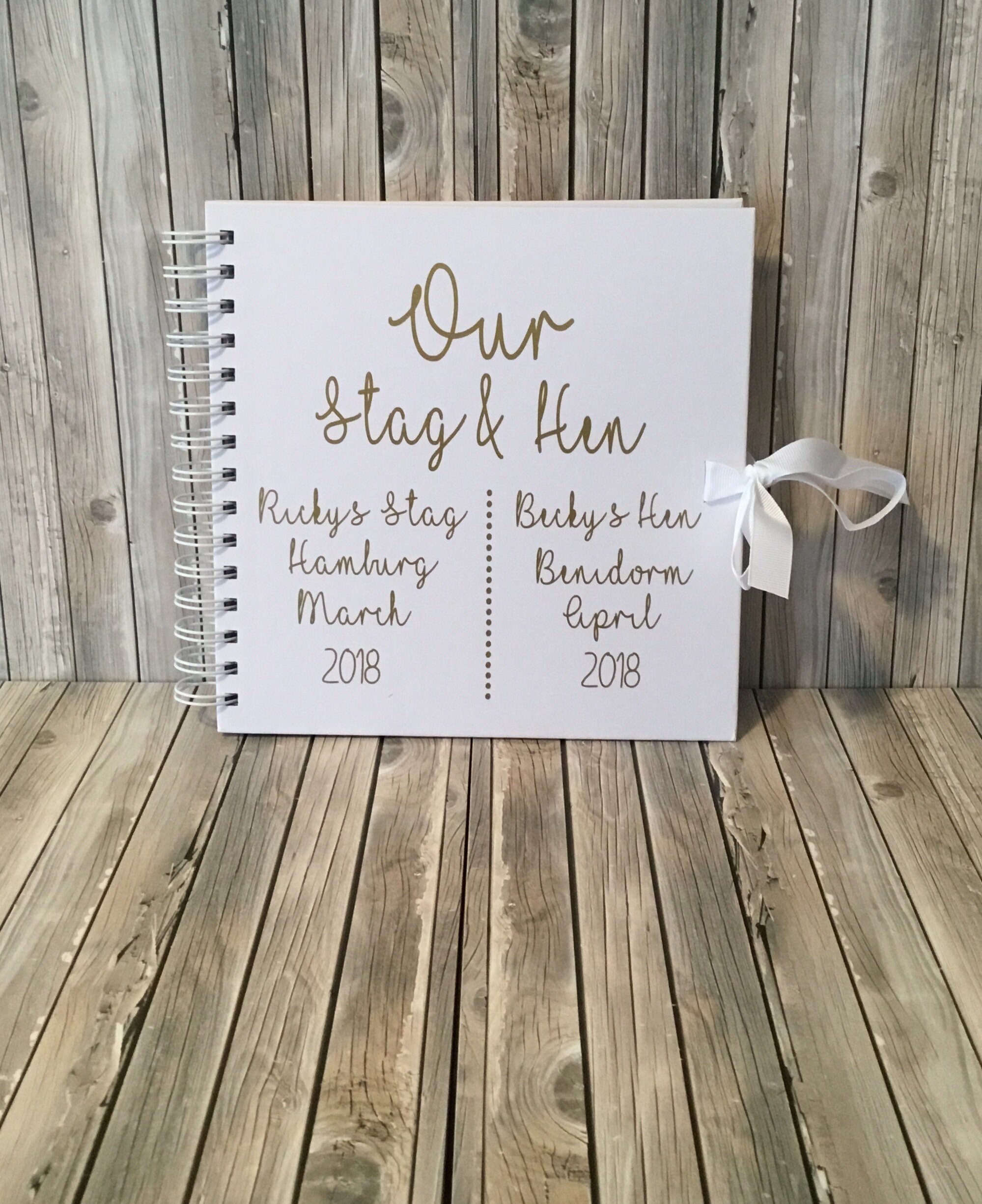 Personalised wedding guest book. Personalised gift. Wedding Etsy
