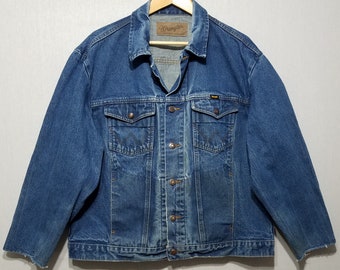 Vintage 90s Mens Acid Washed Denim Jean Jacket Size Small Button Up Distressed