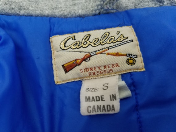 Vintage 80s Cabelas Hooded Nylon Jacket - S - M -… - image 10