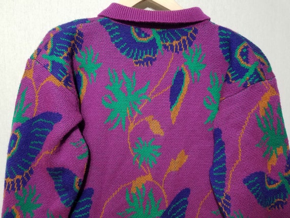 Vintage 80s Butterfly Party Sweater Dress - M - L… - image 5