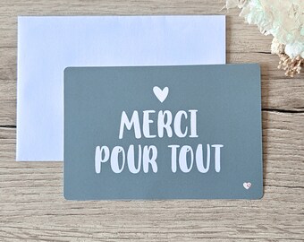 Carte Postale Merci pour tout