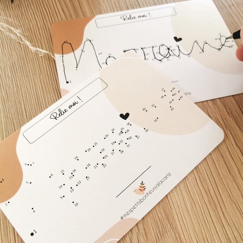 Carte à relier - Annonce bonne nouvelle minimaliste Marraine