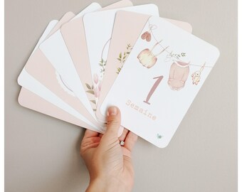 Baby Milestone Cards - Old Rose Collection
