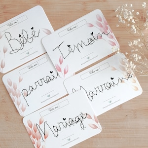 Carte à relier - Annonce bonne nouvelle florale
