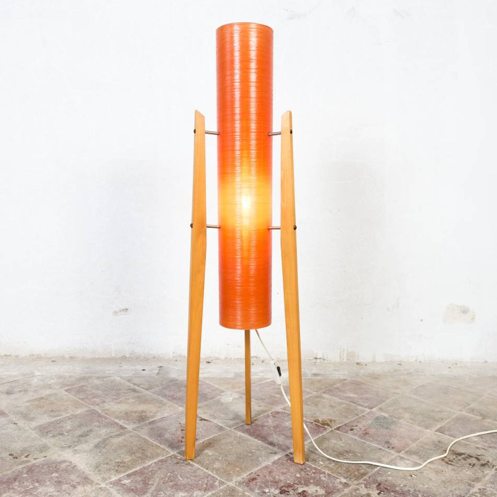 Mid Century Floor Lamp by Novoplast Etsy
