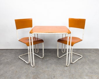 Thonet B 10 tafel met stoelen van Marcel Breuer