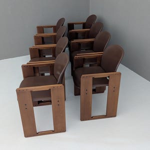 Set of 8 Dialogo Chairs by Afra & Tobia Scarpa for B B Italia, 1970s