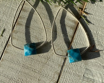 Appatite earrings, dangle earrings, drop earrings, wire wrap earrings, sterling silver earrings, silver earrings, boho earrings