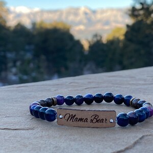 Mama Bear Bracelet, jewelry for mom, bracelet for mom, mama bear, mama bear jewelry, Mother’s Day, gift for mom, leather bracelet, gift idea