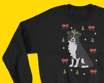 border collie christmas sweater