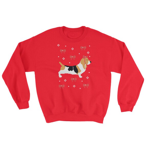 basset hound christmas sweater