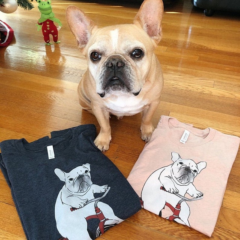 Französisch Bulldogge Hund auf einem Dreirad Shirt lustiges Etsy