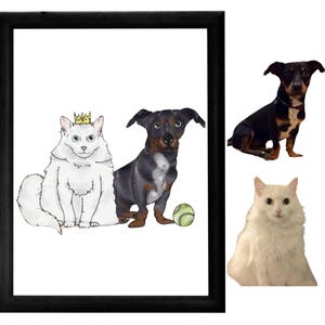 Custom Pet Portrait - Framed Print