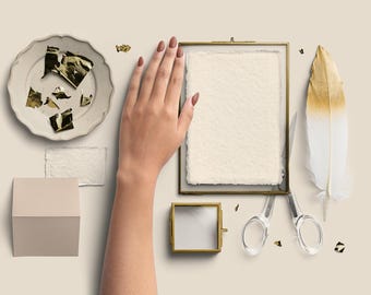 Neutral Stationery PNG Pack, Design Elements (Digital Download)