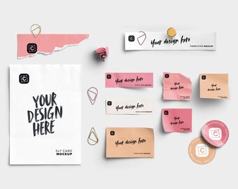 Clips and Paper Desk Elements, Digital Planner Desk Accessories