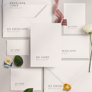 WEDDING SUITE MOCKUP - A5 Karte Mockup - Mockup Szene Schöpfer - süße Mockup Design - Einladung Mockup - digitale Mockup