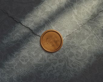 Luxury Stationery Mockup, Handmade Envelope Close-Up, Metallic Wax Seal Design, High-Resolution Branding Template for Photoshop
