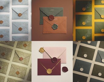 Wax Seal Envelope Mockup Set – Customizable Stationery Design (PSD, Procreate, Affinity)