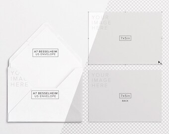 Card Envelope Mockup: 6000 x 4000 px PSD Template (Digital Download)