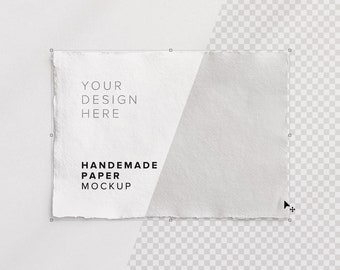 Handmade Paper Mockup: Elegant PSD Template (6000x4000 px)