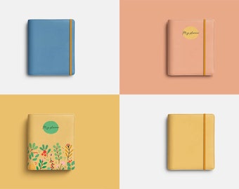 Customizable Planner Cover Mockup: Editable Elastic Band (Digital File)