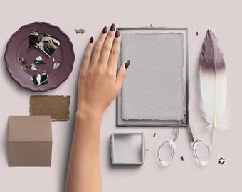 High-Resolution Mulberry Dust PNG Pack, Graphic Design Asset for Professional Designers, Calligraphy Elements for Digital Art