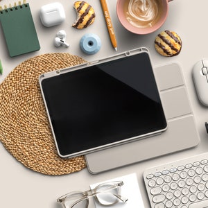 Schreibtisch Szene Ersteller mit iPad Mockup
