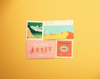 Vintage Stamp Mockup, Retro Postage PSD with Object, High Resolution for Designers, Branding, Wedding Invitations, Compatible with Photoshop
