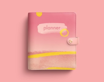 Customizable Planner Cover Mockup: Editable Snap Button (Digital File)