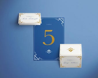 Elegant Wedding Stationery Mockup Set - 5x7in Table Number & 3.5x2in Place Cards - Professional Event Display, Minimalist , Easy Integration