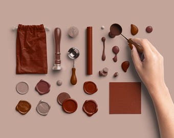 Crimson Sealing Wax PNG Pack, 31 High Resolution Elements, Rustic Vintage Wax Seals & Stamps, Ideal for Branding, Wedding Invites,