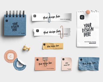 Stationery Pack Elements, Digital Planner Accessories, Desk and Office Elements