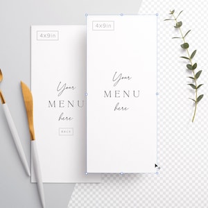 Stół 4 x 9 w menu ze sztućcami i eukaliptusem