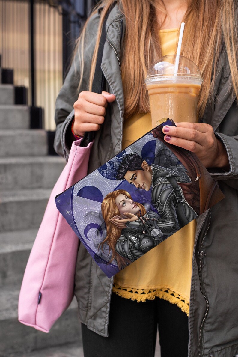 Illyrian Feysand ACOWAR Feyre Darling: Zippered Accessory Pouches Night Court Rhysand ACOMAF Bookish ACOTAR 2 Sizes Rhys Feyre