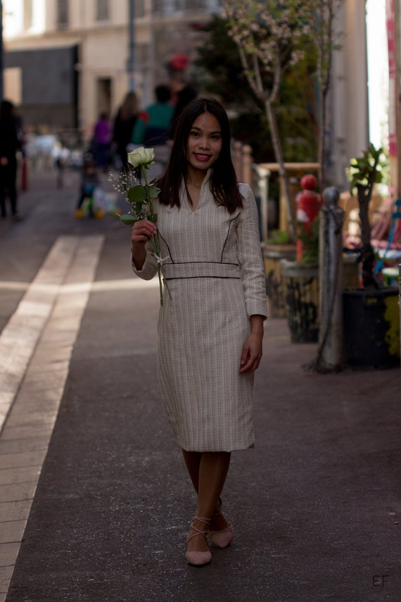 classy midi dress with sleeves