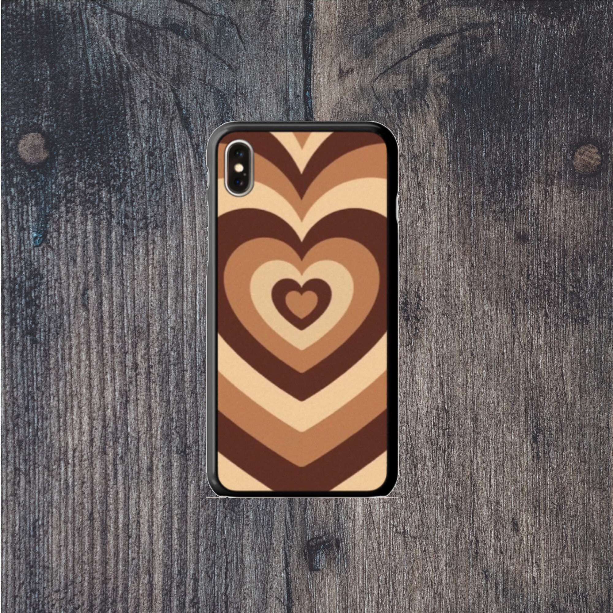 Y2k brown retro heart phone case Etsy