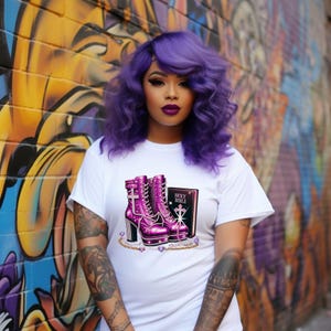 Purple Prayer Warrior, Bible, heels, spiritual, prayer, holy bible, standing on His words