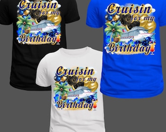 Birthday Cruise PNG, T-Shirt Design, Digital Download