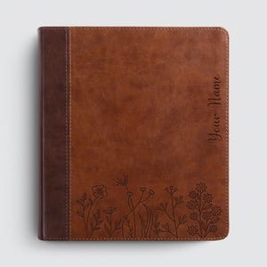 Personalized ESV Journaling Study Bible (Multiple Designs)| TruTone, Brown/Chestnut, Timeless Design - Custom Laser Engraving