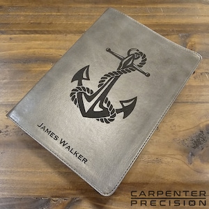 Personalized CSB He Reads the Truth Bible | Smoke LeatherTouch, Black Letter, Journaling Space, Custom Laser Engraving